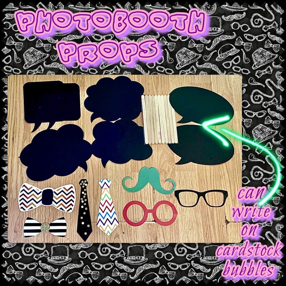 ••Lot of ••Mustache•• Party & Scrapbooking Supplies••